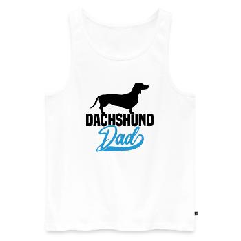 Dachshund Dad - Men's Premium Organic Tank Top - white - Front - AI Model Male 178 light (178cm)