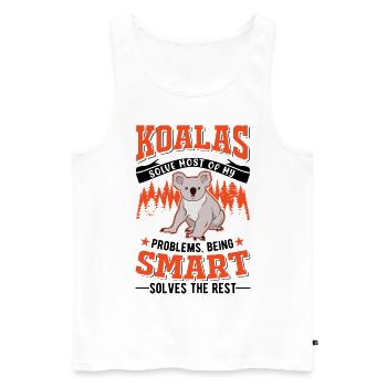Koala Gift Koala Bear - Men's Premium Organic Tank Top - white - Front - Michal (187cm)