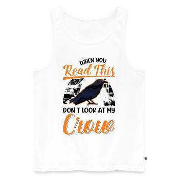 Crow Raven Crow Crow Husbandry Crow Breeder - Men's Premium Organic Tank Top - white - Front - AI Model Male 178 light (178cm)
