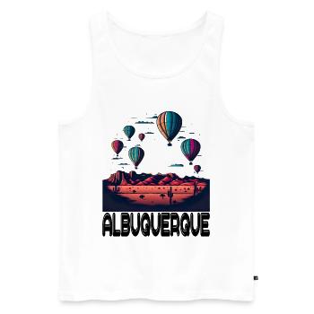 Albuquerque Ballon New Mexico Heißluftballon - Männer Premium Bio Tank Top - Weiß - Vorne - AI Model Male 178 light (178cm)