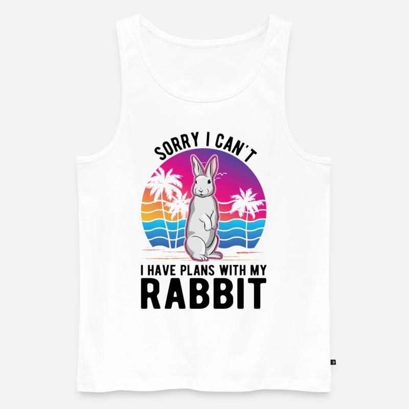 Rabbit Bunny Rabbit Rabbit - Men's Premium Organic Tank Top - white