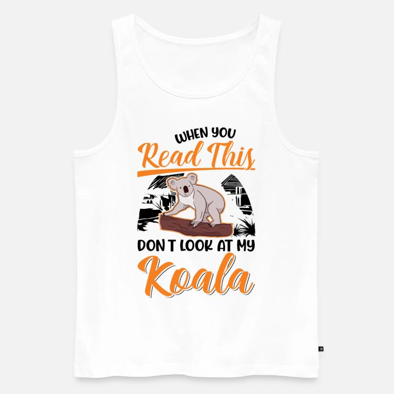 Koala Geschenk Koalabär - Männer Premium Bio Tank Top - Weiß