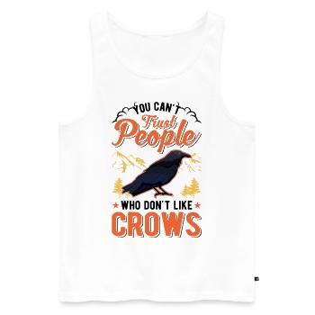 Crow Raven Crow Crow Husbandry Crow Breeder - Men's Premium Organic Tank Top - white - Front - AI Model Male 178 light (178cm)