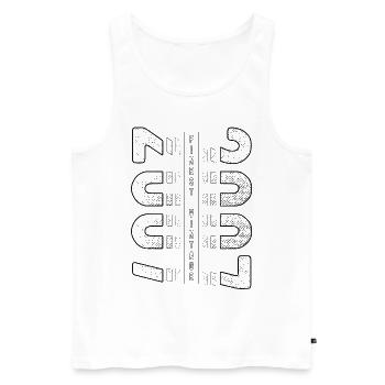 Finest Vintage 2007 Year of birth 2007 Birthday - Men's Premium Organic Tank Top - white - Front - Michal (187cm)