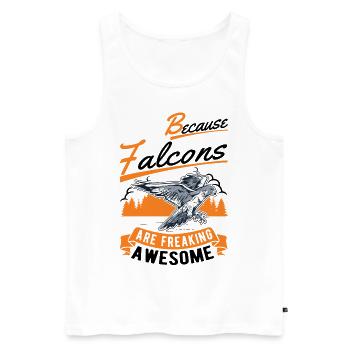 Because Falcons are freaking awesome Falke - Men's Premium Organic Tank Top - white - Front - AI Model Male 178 light (178cm)