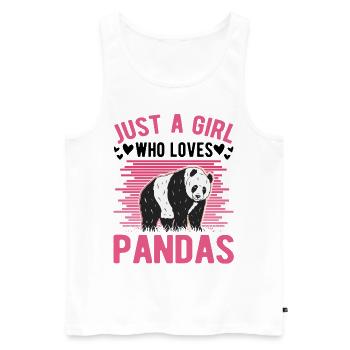 Juste une fille qui aime les pandas Mädchen - Débardeur bio Premium Homme - blanc - Devant - Michal (187cm)