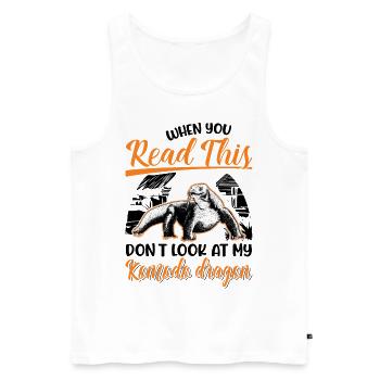 Komodowaran Waran Komododrache - Männer Premium Bio Tank Top - Weiß - Vorne - AI Model Male 178 light (178cm)