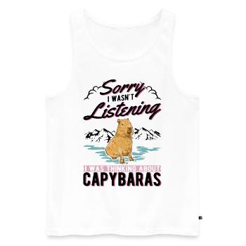 Capybara Cadeau Capibara capybara - Débardeur bio Premium Homme - blanc - Devant - Michal (187cm)