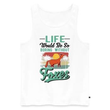 Red Gift Red Fox - Men's Premium Organic Tank Top - white - Front - Michal (187cm)