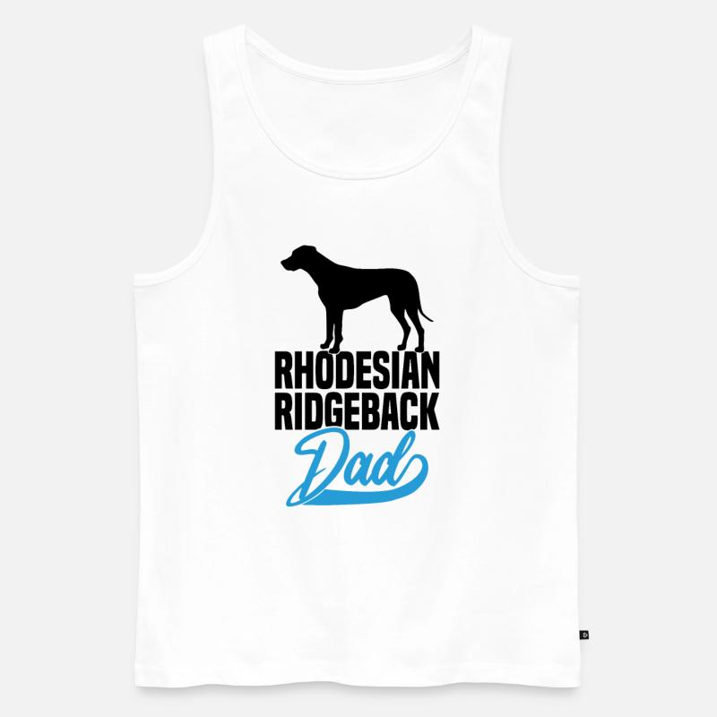 Rhodesian Ridgeback Dad - Männer Premium Bio Tank Top - Weiß