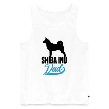 Shiba Inu Dad - Männer Premium Bio Tank Top - Weiß - Vorne - Michal (187cm)