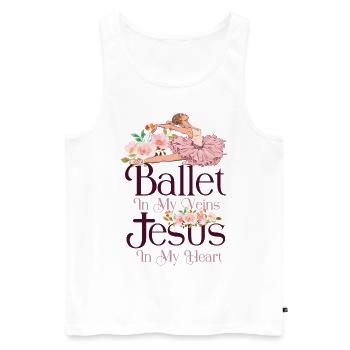 Ballet Dancer Dance Girl Ballerina - Men's Premium Organic Tank Top - white - Front - AI Model Male 178 light (178cm)