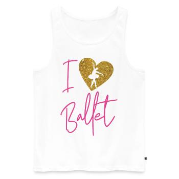 Ballet Dancer Dance Girl Ballerina - Männer Premium Bio Tank Top - Weiß - Vorne - Michal (187cm)