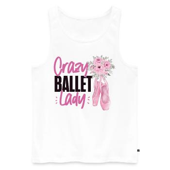 Ballet Danseuse Danse Ballerine - Débardeur bio Premium Homme - blanc - Devant - Michal (187cm)