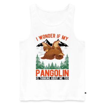 Pangolin Cadeau Pangolin - Débardeur bio Premium Homme - blanc - Devant - Michal (187cm)