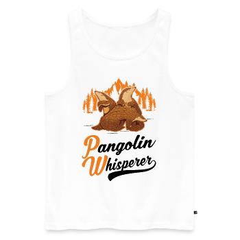 Pangolin Chuchoteur Pangolin - Débardeur bio Premium Homme - blanc - Devant - Michal (187cm)