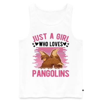 Pangolin Girl Pangolin - Men's Premium Organic Tank Top - white - Front - AI Model Male 178 light (178cm)