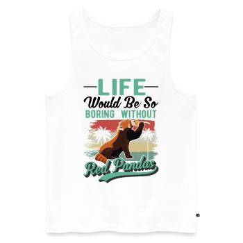 Red Panda Gift Cat Bear Red Panda - Men's Premium Organic Tank Top - white - Front - AI Model Male 178 light (178cm)