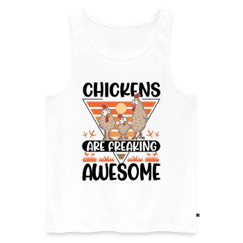 Chickens Farmer Chicken Gift Farmer - Men's Premium Organic Tank Top - white - Front - Michal (187cm)