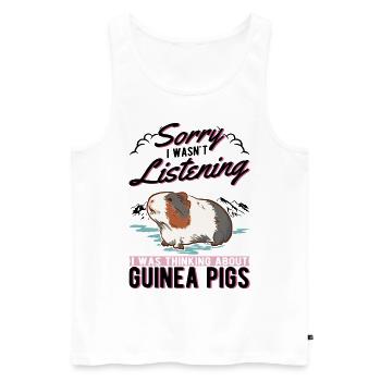 Guinea Pig Gift Guinea Pig - Men's Premium Organic Tank Top - white - Front - Michal (187cm)