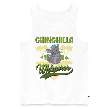 Chinchilla Flüsterer Chinchilla Whisperer - Männer Premium Bio Tank Top - Weiß - Vorne - Michal (187cm)