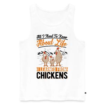 Chickens Farmer Chicken Gift Farmer - Men's Premium Organic Tank Top - white - Front - Michal (187cm)