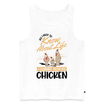 Chickens Chicken Breeding Chicken Farmer - Men's Premium Organic Tank Top - white - Front - Michal (187cm)