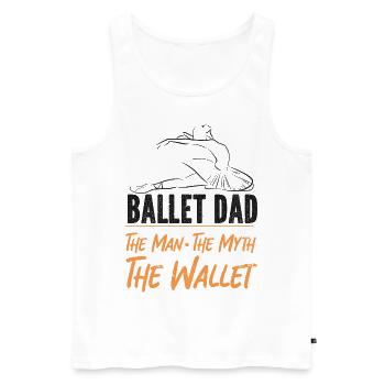 Ballet Danseuse Danse Ballerine - Débardeur bio Premium Homme - blanc - Devant - Michal (187cm)