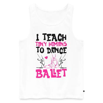 Ballet Dancer Dance Girl Ballerina - Männer Premium Bio Tank Top - Weiß - Vorne - Michal (187cm)