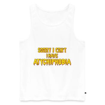 Atychiphobia Graph Atychiphobia Consciousness - Men's Premium Organic Tank Top - white - Front - AI Model Male 178 light (178cm)