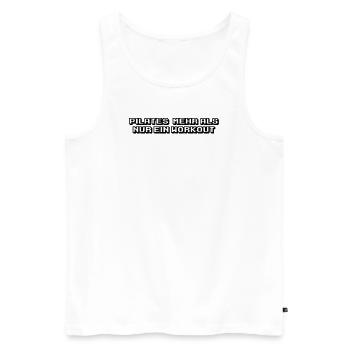 Pilates - Pilates: Mehr als nur ein Workout - Männer Premium Bio Tank Top - Weiß - Vorne - AI Model Male 178 light (178cm)