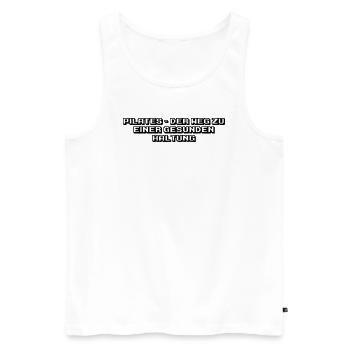 Pilates - Pilates - der Weg zu einer gesunden - Männer Premium Bio Tank Top - Weiß - Vorne - Michal (187cm)