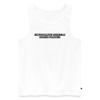 Pilates - Entspannte Muskeln durch Pilates - Männer Premium Bio Tank Top - Weiß - Vorne - AI Model Male 178 light (178cm)