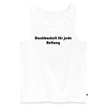 Feuerwehr - Dankbarkeit für jede Rettung - Männer Premium Bio Tank Top - Weiß - Vorne - AI Model Male 178 light (178cm)