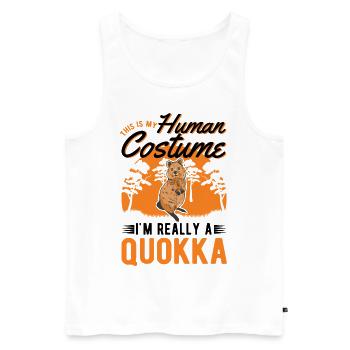 Quokka Halloween Kangourou à queue courte - Débardeur bio Premium Homme - blanc - Devant - Michal (187cm)