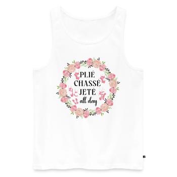 Ballet Dancer Dance Girl Ballerina - Männer Premium Bio Tank Top - Weiß - Vorne - Michal (187cm)