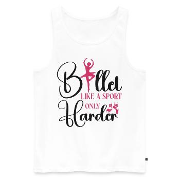 Ballet Dancer Dance Girl Ballerina - Männer Premium Bio Tank Top - Weiß - Vorne - Michal (187cm)
