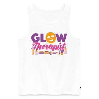 Cute Licensed Esthetician Skincare - Männer Premium Bio Tank Top - Weiß - Vorne - Michal (187cm)