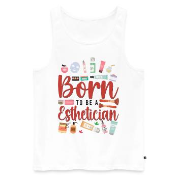 Cute Licensed Esthetician Skincare - Männer Premium Bio Tank Top - Weiß - Vorne - Michal (187cm)