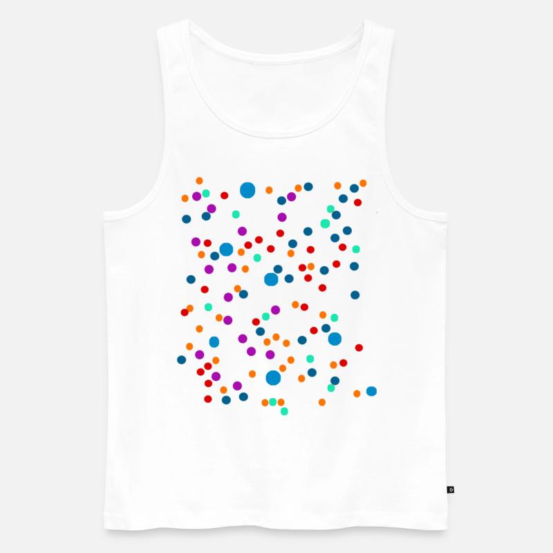 Farbpunkt Universum Bild - Männer Premium Bio Tank Top - Weiß