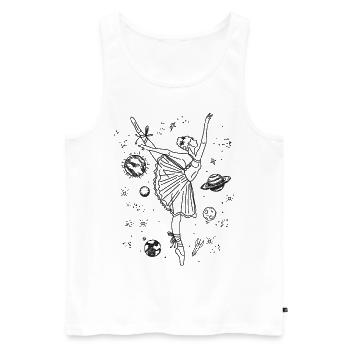Ballet Dancer Dance Girl Ballerina - Männer Premium Bio Tank Top - Weiß - Vorne - Michal (187cm)