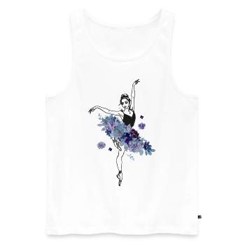 Ballet Danseuse Danse Ballerine - Débardeur bio Premium Homme - blanc - Devant - Michal (187cm)