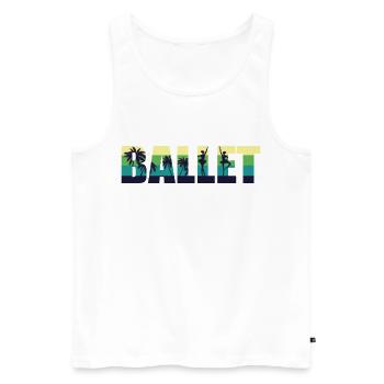 Ballet Dancer Dance Girl Ballerina - Männer Premium Bio Tank Top - Weiß - Vorne - Michal (187cm)