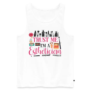 Cute Licensed Esthetician Skincare - Männer Premium Bio Tank Top - Weiß - Vorne - Michal (187cm)