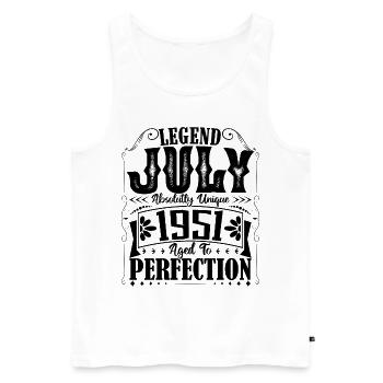 July 1951. Birthday present July 1951. - Men's Premium Organic Tank Top - white - Front - Michal (187cm)