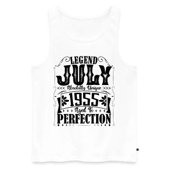 Juli 1955. Geburtstagsgeschenk Juli 1955. - Männer Premium Bio Tank Top - Weiß - Vorne - Michal (187cm)