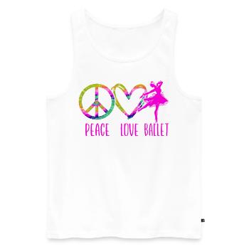 Ballet Danseuse Danse Ballerine - Débardeur bio Premium Homme - blanc - Devant - Michal (187cm)