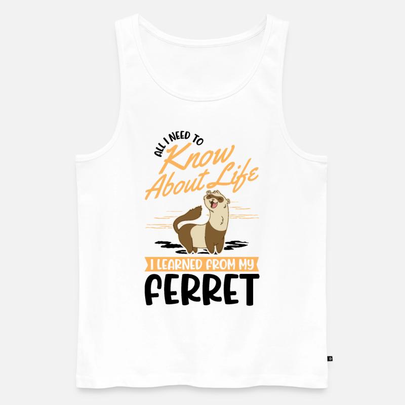 Frettchen Spruch Ferret - Männer Premium Bio Tank Top - Weiß