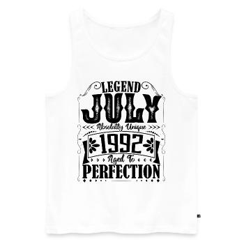 July 1992. Birthday gift July 1992. - Men's Premium Organic Tank Top - white - Front - Michal (187cm)