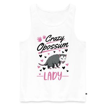 Opossum fou Femme Marsupial de l’opossum - Débardeur bio Premium Homme - blanc - Devant - Michal (187cm)